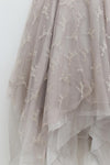 Marc Le Bihan lace embroidered skirt 2596 series plant dyeing France MLB-2596-ZZHUI PEARL GREY pearl gray lace embroidery
